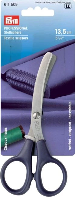 Stoffschere rostfrei 13,5 cm - Präzisionsschere für Nähen, Stricken & Häkeln