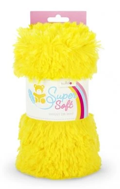 Kullaloo Plüsch SKAGGY - gelb - 20 mm Flor - Hochwertiger Stoff für kreative Projekte