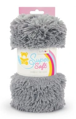 Kullaloo Plüsch SKAGGY - silber-grau - 20 mm Flor | Hochwertige Stoffe & Meterware