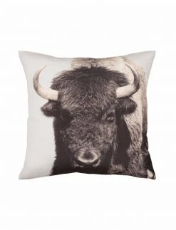 2er-Pack Kissenbezüge mit Reißverschluss - Braun-Weiß - 50x50 cm - Hochwertige Sofakissenbezüge