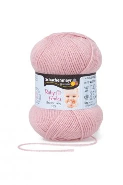 Wolle BRAVO BABY 185 - altrosa - 50g | Hochwertige Babywolle für Stricken & Häkeln