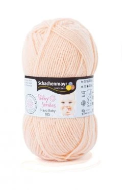 Wolle BRAVO BABY 185 - Pfirsich - 50g | Hochwertige Babywolle zum Stricken & Häkeln