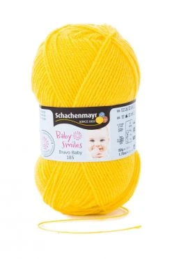 Wolle BRAVO BABY 185 - Sonne - 50g | Hochwertige Wolle zum Stricken & Häkeln