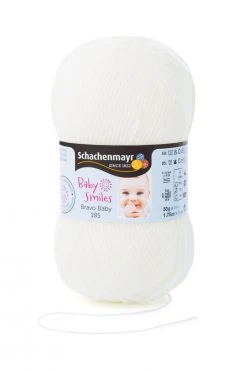 Wolle BRAVO BABY 185 - natur - 50g | Hochwertige Babywolle für Stricken & Häkeln