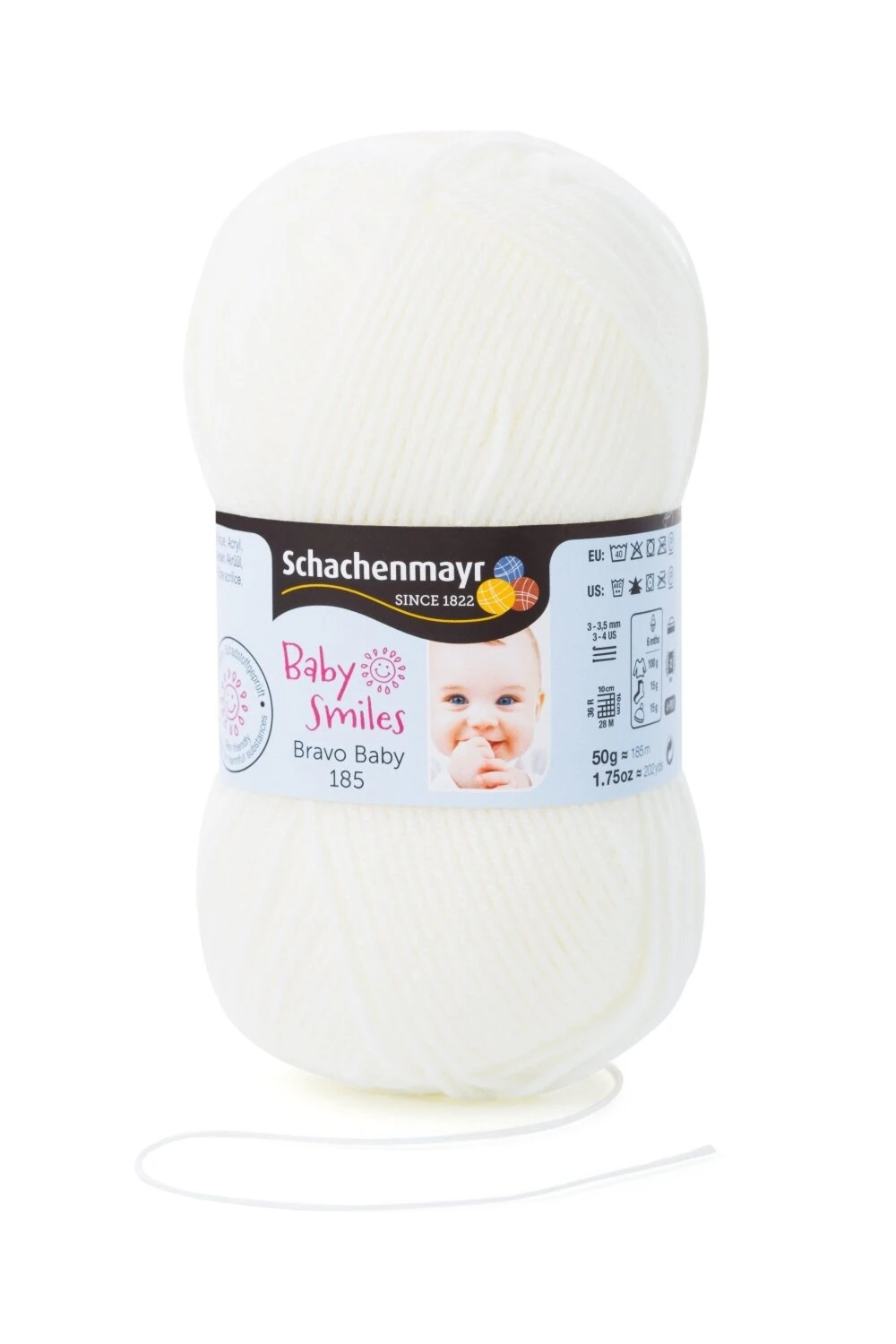 Wolle BRAVO BABY 185 - natur - 50g | Hochwertige Babywolle für Stricken & Häkeln 3 Wolle BRAVO BABY 185 - natur - 50g | Hochwertige Babywolle für Stricken & Häkeln