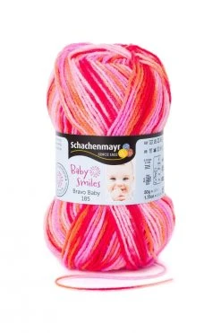 Wolle BRAVO BABY 185 - rot - 50g | Hochwertige Babywolle zum Stricken & Häkeln