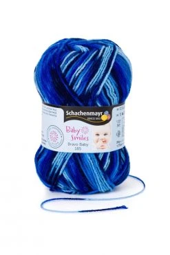 Wolle BRAVO BABY 185 - Marine - 50g - Hochwertige Strickwolle für Babys