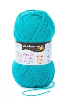 Wolle BRAVO BABY 185 - Jade - 50g für Stricken & Häkeln | Hochwertige Babywolle
