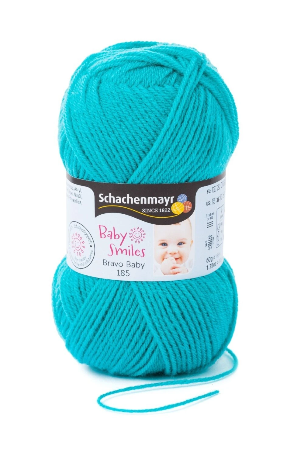 Wolle BRAVO BABY 185 - Jade - 50g für Stricken & Häkeln | Hochwertige Babywolle 3 Wolle BRAVO BABY 185 - Jade - 50g für Stricken & Häkeln | Hochwertige Babywolle