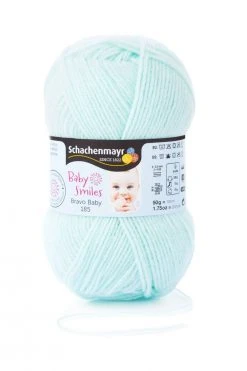 Wolle BRAVO BABY 185 - mint - 50g | Premium Babywolle zum Stricken & Häkeln