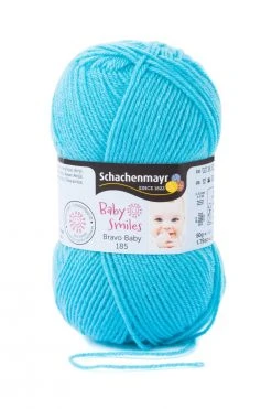 Wolle BRAVO BABY 185 - Türkis - 50g | Hochwertige Strickwolle für Babykleidung