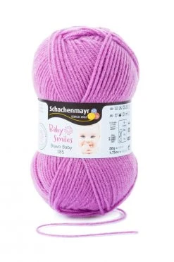 Wolle BRAVO BABY 185 - Orchidee - 50g | Hochwertige Babywolle für Stricken & Häkeln