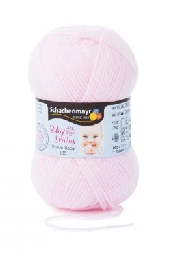 Wolle BRAVO BABY 185 - blütenrosa - 50g | Hochwertige Babywolle für Stricken & Häkeln