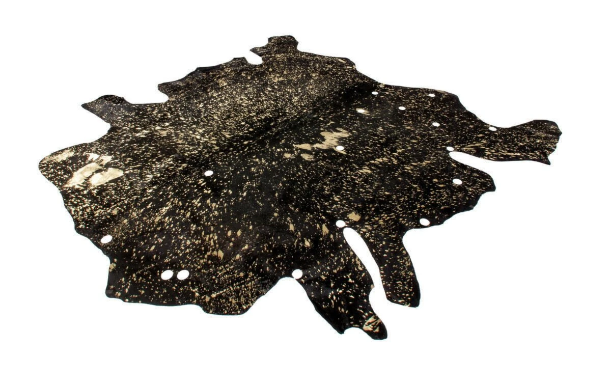 Lederteppich GLAM 110 - schwarz-gold - 2-2,6 m² 3 Lederteppich GLAM 110 - schwarz-gold - 2-2,6 m²