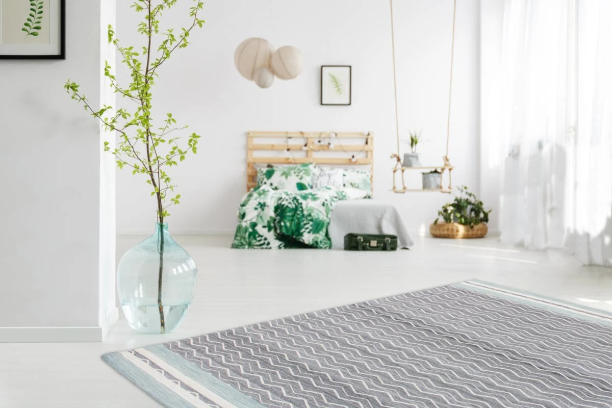 Teppich MIRAGE - blau-grau - Kurzflor - 160x230 cm | Hochwertiger Kurzflorteppich für Wohnzimmer & Schlafzimmer 4 Teppich MIRAGE - blau-grau - Kurzflor - 160x230 cm | Hochwertiger Kurzflorteppich für Wohnzimmer & Schlafzimmer – Bild 2