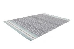 Teppich MIRAGE - blau-grau - Kurzflor - 160x230 cm | Hochwertiger Kurzflorteppich für Wohnzimmer & Schlafzimmer