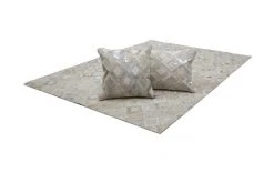 Lederteppich grau-silber 120x170 cm - Exklusiver Wohnaccessoire -Heimtextilien Verkäufe 9003639700 03 1600Wx1600H