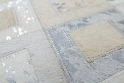 Lederteppich grau-silber 120x170 cm - Exklusiver Wohnaccessoire -Heimtextilien Verkäufe 9003639700 04 1600Wx1600H