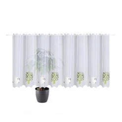 Sickereibistro Scheibengardine grün 150x50cm – Stilsicherer Sichtschutz für Fenster -Heimtextilien Verkäufe 9003687900 03 1600Wx1600H