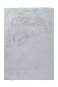 Kunstfell-Teppich - Kaninchenfell-Haptik - grau-blau - 120x170 cm