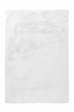Kunstfell-Teppich - Kaninchenfell-Haptik - weiß - 120x170 cm