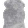 Kunstfell Teppich - Kaninchenfell-Haptik in grau-blau, 60x90 cm - weich & stilvoll -Heimtextilien Verkäufe 9003770300 1600Wx1600H
