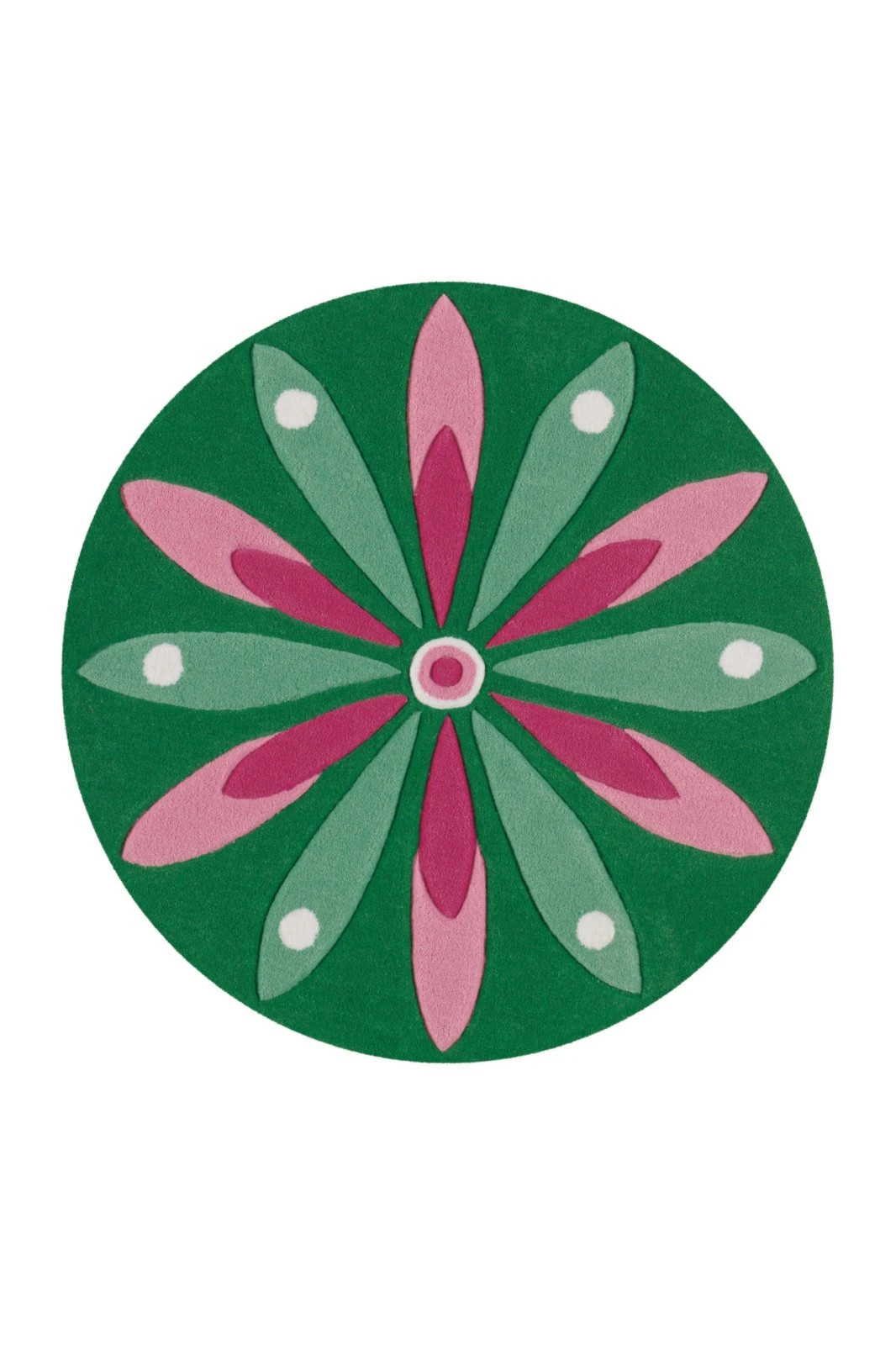 Teppich JOY 4184 - Dunkelgrün-Rosa - Ø 100 cm | Kinder- & Spielteppich 4 Teppich JOY 4184 - Dunkelgrün-Rosa - Ø 100 cm | Kinder- & Spielteppich – Bild 2