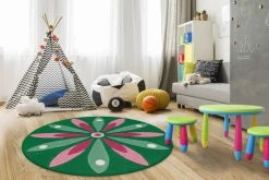 Teppich JOY 4184 - Dunkelgrün-Rosa - Ø 100 cm | Kinder- & Spielteppich 9 Teppich JOY 4184 - Dunkelgrün-Rosa - Ø 100 cm | Kinder- & Spielteppich -Heimtextilien Verkäufe 9003891200 04 1600Wx1600H