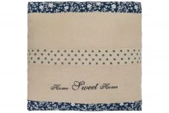 Kissen HOME SWEET HOME - Beige-Blau - 40x40 cm - Gemütliches Sofakissen