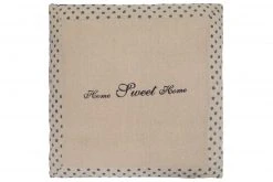 Kissen HOME SWEET HOME - Beige mit Punkten - 40x40 cm - Gemütliches Sofakissen