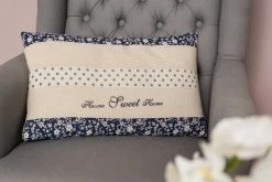 Kissen HOME SWEET HOME - Beige-Blau - 50x30 cm | Sofakissen für gemütliche Atmosphäre -Heimtextilien Verkäufe 9003896600 04 1600Wx1600H