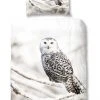 Biber-Bettwäsche 'Eule' in grau - 135x200 cm - Hochwertige Bettwäsche für erholsamen Schlaf -Heimtextilien Verkäufe 9003918000 1600Wx1600H