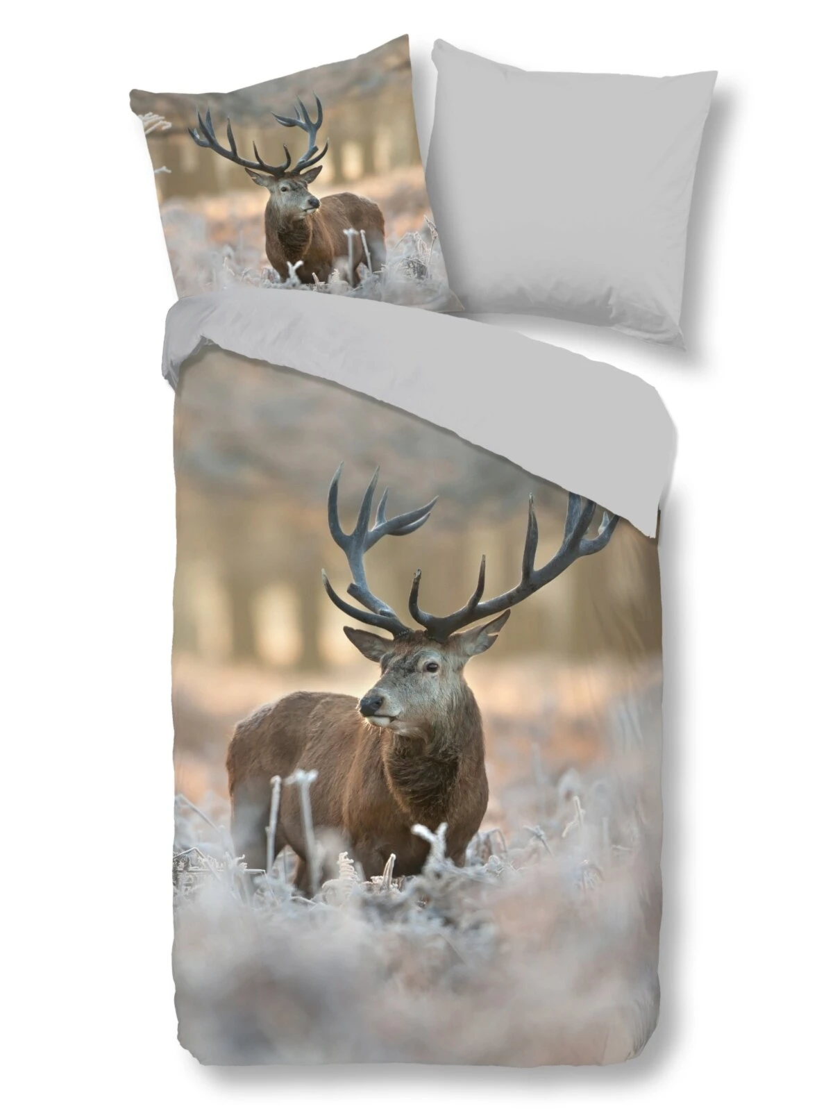 Biber-Bettwäsche Hirsch - mehrfarbig - 135x200 cm - Hochwertige und bequeme Bettwäsche 3 Biber-Bettwäsche Hirsch - mehrfarbig - 135x200 cm - Hochwertige und bequeme Bettwäsche