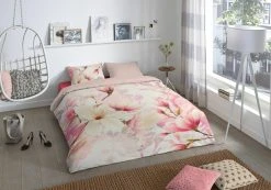 Biber-Bettwäsche Floral - Rosa - 135x200 cm | Premium Qualität | Atmungsaktiv & Weich -Heimtextilien Verkäufe 9003923300 02 1600Wx1600H