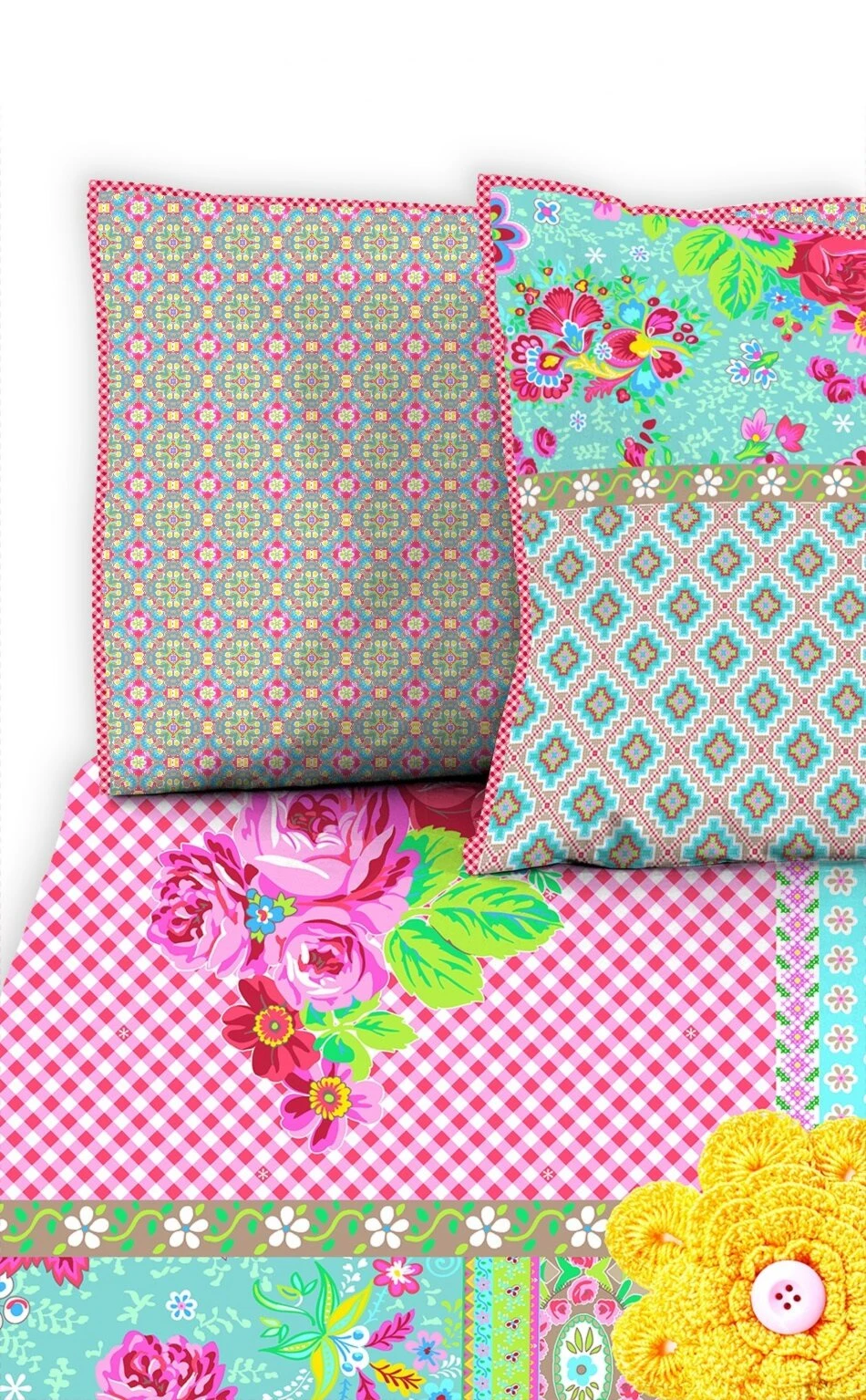 Percal-Wende-Bettwäsche - grau-pink - 155x220 cm 4 Percal-Wende-Bettwäsche - grau-pink - 155x220 cm – Bild 2