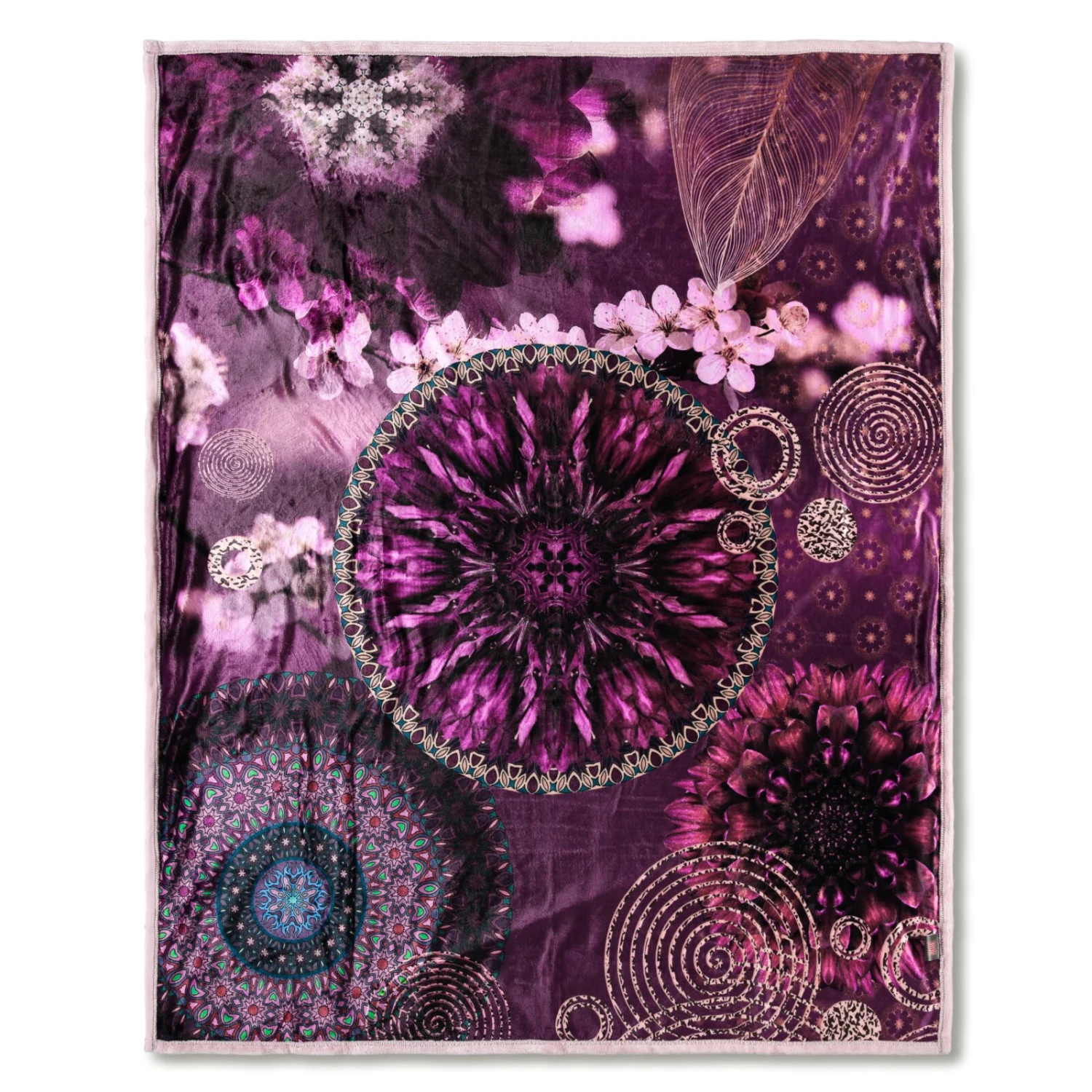 Wendedecke rosa-lila Floral 130x160cm - Kuschelig & Stilvoll 5 Wendedecke rosa-lila Floral 130x160cm - Kuschelig & Stilvoll – Bild 3