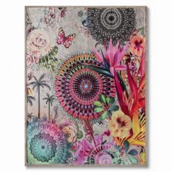 Wendedecke beige-bunt mit floralem Design, 130x160 cm - Gemütliche Wohndecke -Heimtextilien Verkäufe 9003943100 03 1600Wx1600H