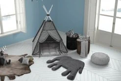 Kinderteppich Elefant anthrazit 60x90 cm - Weicher Spielteppich für Kinderzimmer -Heimtextilien Verkäufe 9004037900 04 1600Wx1600H