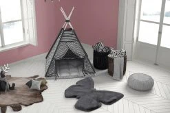 Kinderteppich Schmetterling - Anthrazit - 70x90 cm - Weich & Sicher für Kinderzimmer -Heimtextilien Verkäufe 9004038300 04 1600Wx1600H