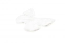 Kinderteppich Schmetterling - Weißer Spielteppich 70x90 cm für Kinderzimmer