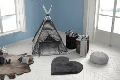 Kinderteppich Herz Anthrazit 60x70 cm - Weicher Spielteppich für Kinderzimmer -Heimtextilien Verkäufe 9004038600 04 1600Wx1600H