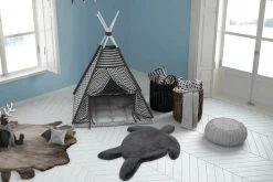 Kinderteppich Schildkröte anthrazit 68x90 cm - Flauschiger Spielteppich für Kinderzimmer -Heimtextilien Verkäufe 9004038900 04 1600Wx1600H