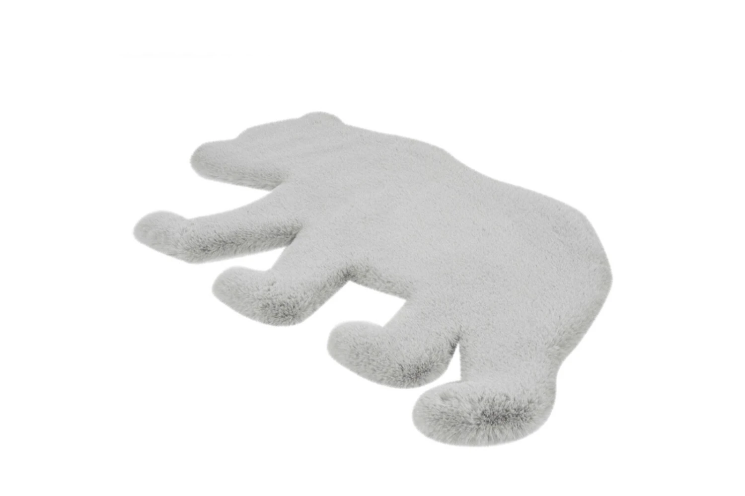 Kinderteppich Bär in grau | 53x90 cm | Weicher Spielteppich für Kinderzimmer 3 Kinderteppich Bär in grau | 53x90 cm | Weicher Spielteppich für Kinderzimmer