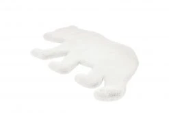 Kinderteppich Bär Weiß 53x90 cm - Weicher Spielteppich für Kinderzimmer