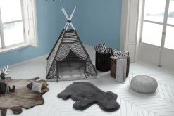 Kinderteppich Nilpferd - Anthrazit - 55x90 cm - Spielteppich für Kinderzimmer -Heimtextilien Verkäufe 9004039900 04 1600Wx1600H