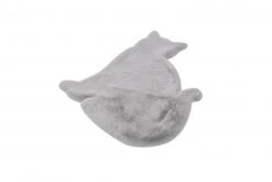 Kinderteppich Katze Grau 81x90 cm - Weicher Spielteppich für Kinderzimmer