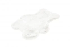 Kinderteppich Teddy - Weiß, 73x90 cm - Weicher Spielteppich für Kinderzimmer