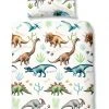 Renforce-Kinderbettwäsche DINO - bunt - 135x200 cm | Atmungsaktive & Haltbare Kinderbettwäsche -Heimtextilien Verkäufe 9004053900 1600Wx1600H
