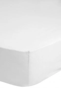 Baumwoll-Spannbetttuch GOODMORNING - Weiß - 80x200 cm - Passgenaues Bettlaken