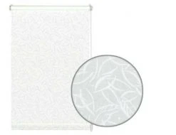 Klemmrollo weiß gemustert 60x150 cm - Praktisches Rollo für Fenster